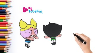 Coloring Powerpuff Girls Rowdyruff Boys Las Chicas Superpoderosasblossom Bubbles Ercup