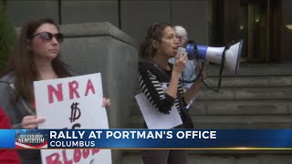Protestors call out Portman for his NRA donors; say his thoughts and prayers are not enough