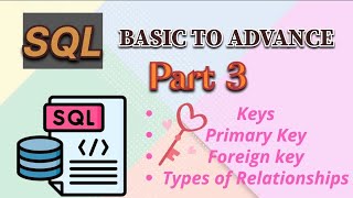 Primary-Foreign-Super Keys, Relationships in SQL | SQL Part 3