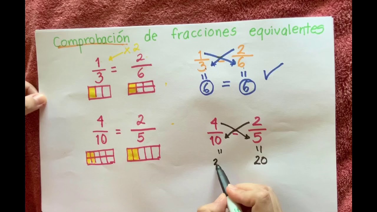 Comprobación de fracciones equivalentes SIN DIBUJOS. Matemáticas - thptnganamst.edu.vn