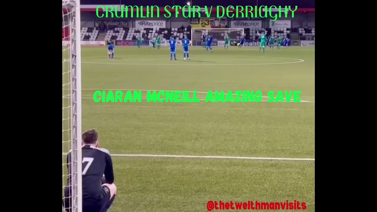 Amazing Save!!! Crumlin Star's Ciaran McNeill with late penalty save to see his team into the final!