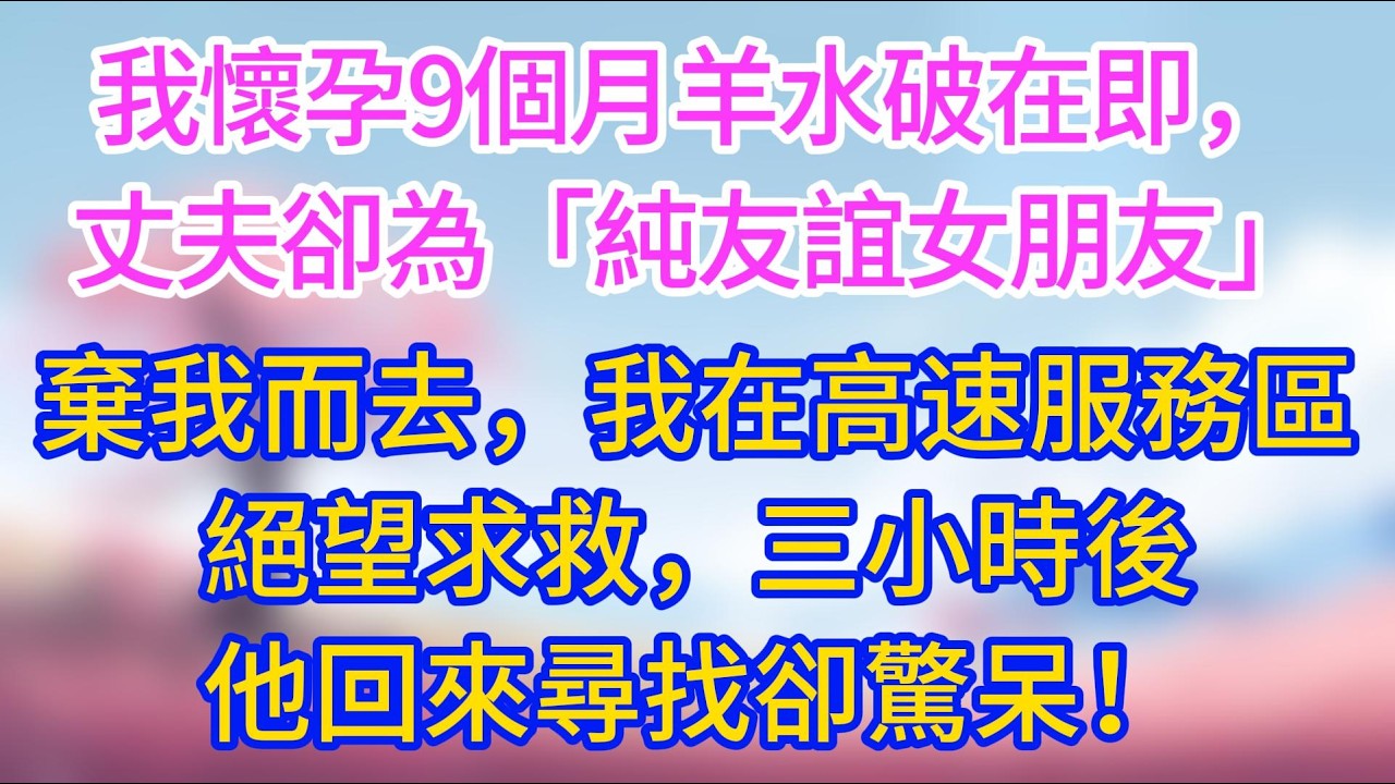我懷孕9個月羊水破在即，丈夫卻為「純友誼女朋友」棄我而去，我在高速服務區絕望求救，三小時後回來尋找卻驚呆！#夜讀人生 #完結文 #情感故事 #小三故事 #外遇 #婚外情 #背叛 #愛情糾葛 #三角戀
