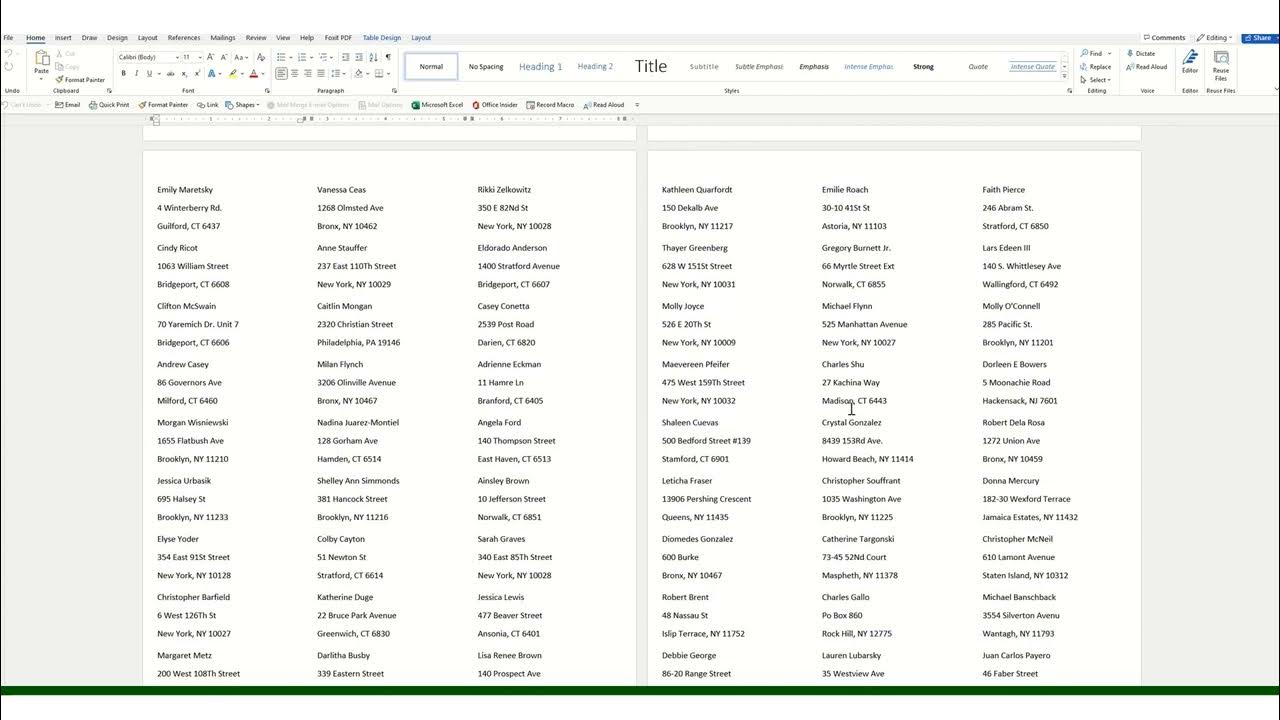 Learn how to quickly create an Address Label Mail Merge with Word and