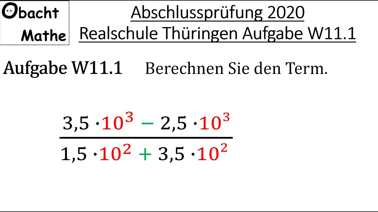 Abi 2020 Mathe Lösungen Abschlussprüfung Mathe 2020 Realschule Thüringen | Wahlaufgabe W11.1
