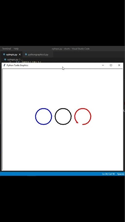 Making Olympic logo using python #shorts #python #coding #programming # ...
