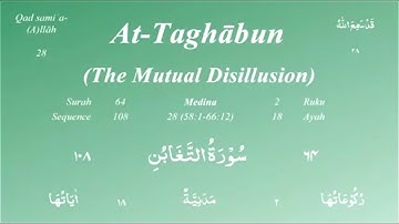 064/114. Surah At-Taghabun | سورة التغابن | Mishary Bin Rashid Al-Afasy - Kuwait