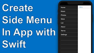 Create Side Menu in App (Swift 5) Xcode 12 | 2023 screenshot 3