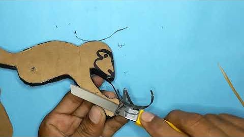 How to make a climbing monkey with cardboard | Easy science project