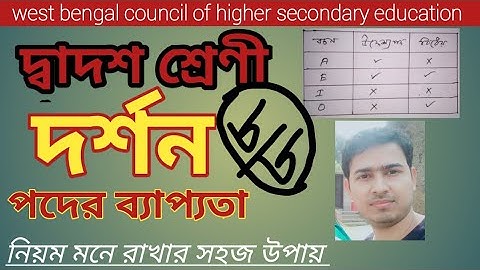 Hs philosophy poder byapyota || পদের ব্যাপ্যতা|| উচ্চমাধ্যমিক দর্শন পদের ব্যাপ্যতা | poder byapota