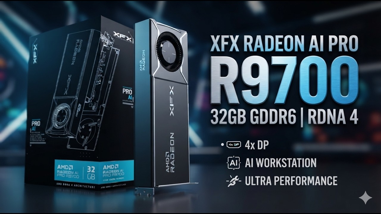 XFX Radeon AI Pro R9700 32GB Review | Worth It for AI? - YouTube
