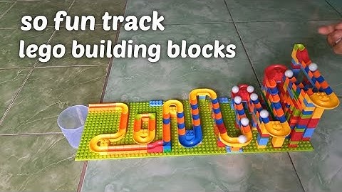 Satisfying fun track Marble Run ASMR with lego building blocks #asmr #lego #satisfying #marbles