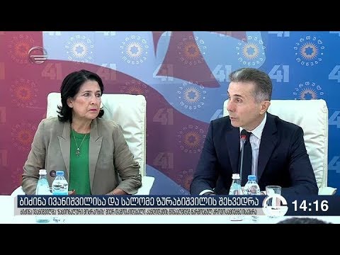 ბიძინა ივანიშვილისა და სალომე ზურაბიშვილის შეხვედრა