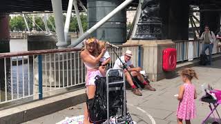 Céline Dion / Etta James, At last (Sammie Jay cover) - busking in the Streets of London, UK chords