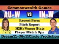 AU-W vs IN-W | AU-W vs IN-W Dream11 Team | AUS-W vs IND-W My11circle Team | AU-W vs IN-W T20 Match