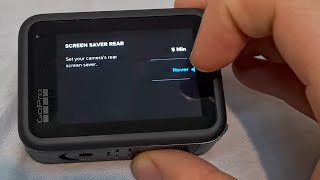 How to stop GoPro 10's display from turning off? (Screen saver rear)