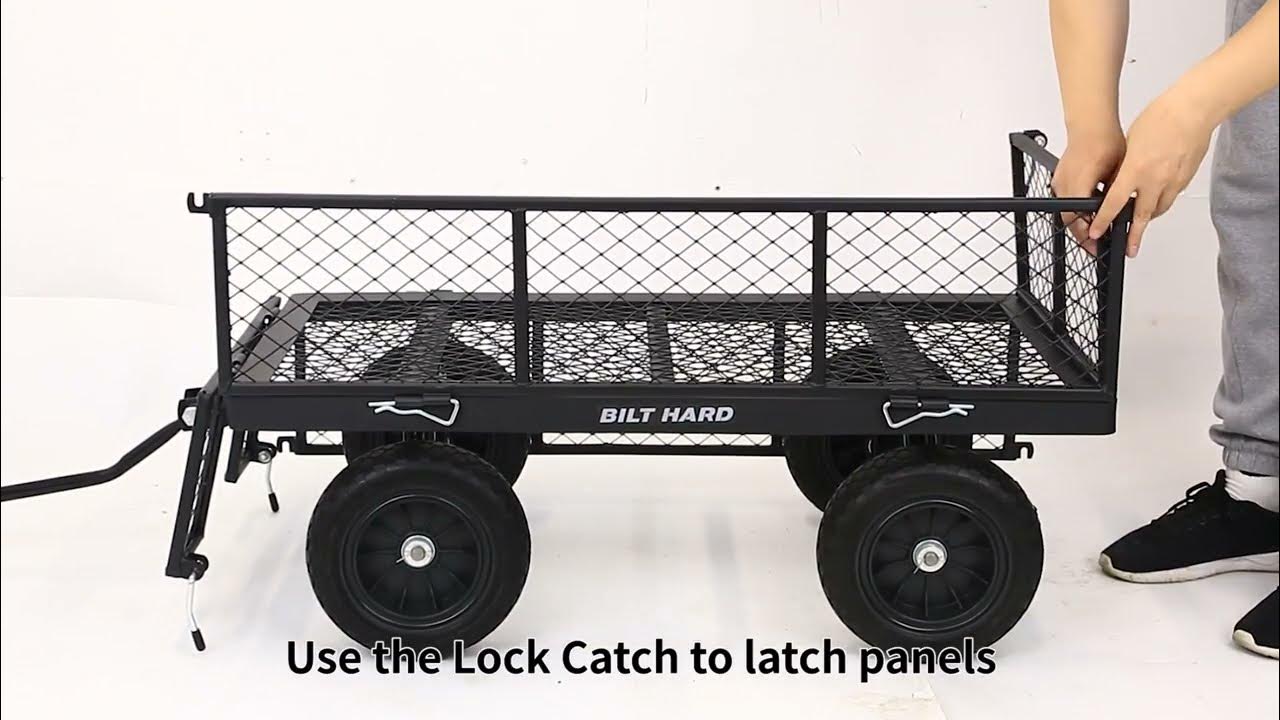 BILT HARD 880 Lbs Steel Garden Cart Installation (GCC1202) YouTube