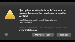 macOS's "Unverified Developer" Error with JW Plugins | Finale Superuser