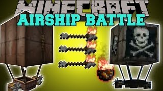 Minecraft: BATTLE AIRSHIPS (TRAVEL AROUND AND FIGHT EVIL SKY PIRATES!) Mod Showcase