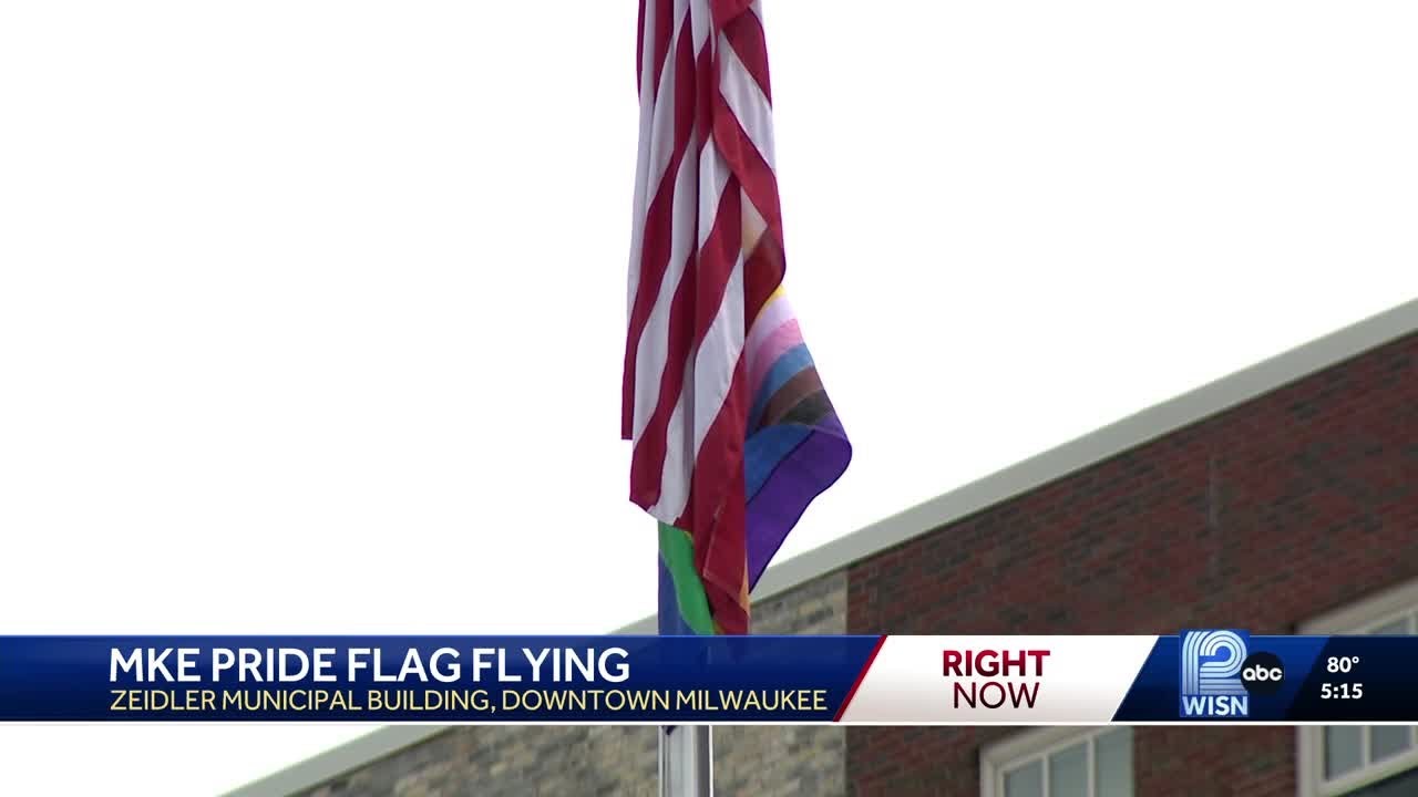 Milwaukee mayor raises Pride flag at City Hall - YouTube