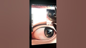 Drawing a realistic eye on Procreate (Timelapse on iPad)