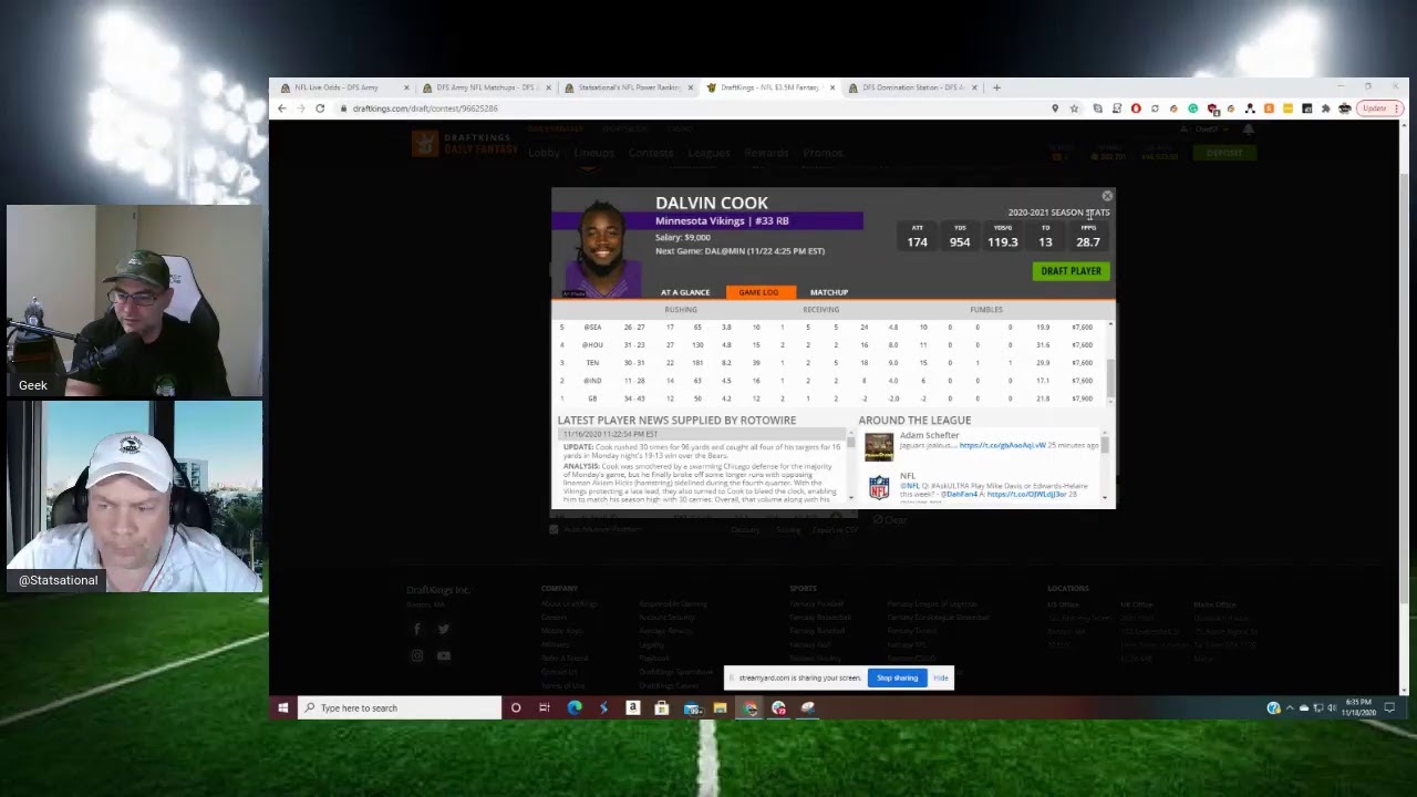 dfs-army-s-geek-s-vegas-lines-nfl-week-11-daily-fantasy-football-and