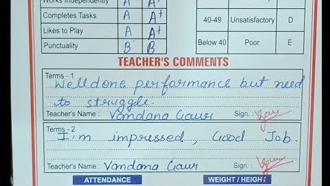 Report cards  remark for students(Teachers comments)positive comments/how to make annual report card