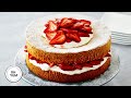 Professional Baker's Best Strawberries and Cream Sponge Cake Recipe!