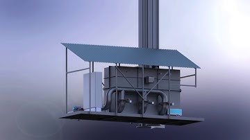 Regenerative Thermal Oxidizer (RTO) 3D render video - Slovenia (Tecam Group A041)