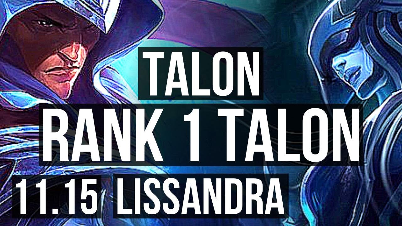 TALON vs LISSANDRA (MID) | Rank 1 Talon, Rank 12, 1/1/4 | JP Challenger | v11.15