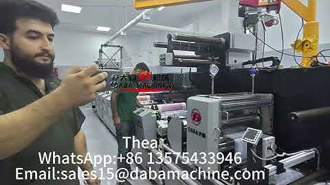 DABA 470mm Horizontal Inline Flexo Printing Machine Printing Shrink Sleeve Film In Customer Factory