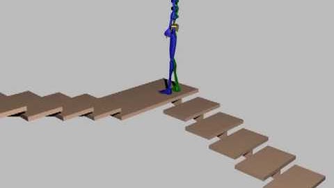 3ds max Biped Walking Up The Stairs Animation