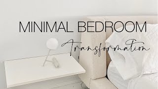My Minimal Bedroom TRANSFORMATION / Concrete wall how-to