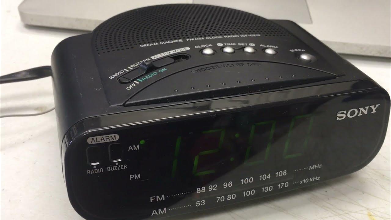 How to Set Alarm on Sony ICFC212 Dream Machine Radio Alarm Clock YouTube