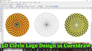 Stunning 3D Flower Logo in CorelDRAW | 3d Circle logo design in Coreldraw | Coreldraw | Logo Design