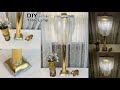 Dollar Tree DIY 30’ Inch Tall Glamorous Gold Table Lamp Using Chopping Mats 2020 #WithMe #StayAtHome