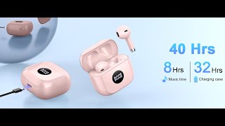 ⏩▶️BEST Jxrev Wireless Earbuds, Bluetooth 5.3 Ear Buds - 40H Playback Mini Case #earbuds #technology