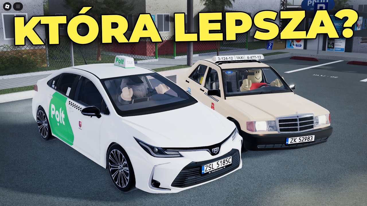 NOWA TAKSÓWKA VS JAZDA UBEREM w PCD - Hogaty i EKIPA w Roblox - Polish Car Driving