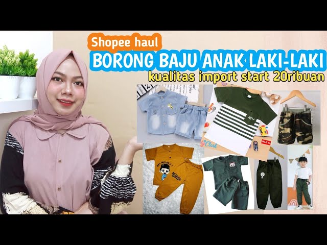 SHOPEE HAUL BAJU ANAK LAKI-LAKI KUALITAS IMPORT ✨ recomendasi toko baju anak harga termurah class=