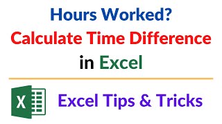 Calculate time difference in Excel #shorts