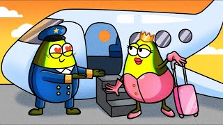 I Am So Afraid To Fly! First Flight Story || Funny Teen Cartoon by Avocadoo
