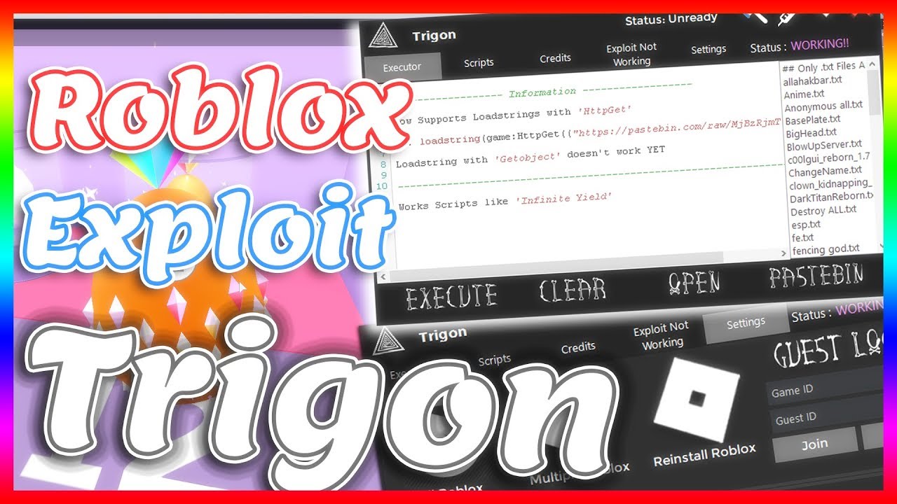 Omg Trigon Roblox Exploit Level 7 Full Lua Script Executor Guest Login Working الكويت Vlip Lv - roblox trigon exploit