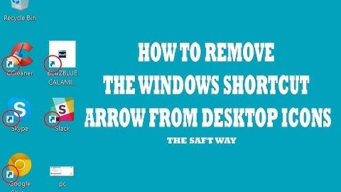 How To Remove The Windows Shortcut Arrow From Desktop Icons ✔