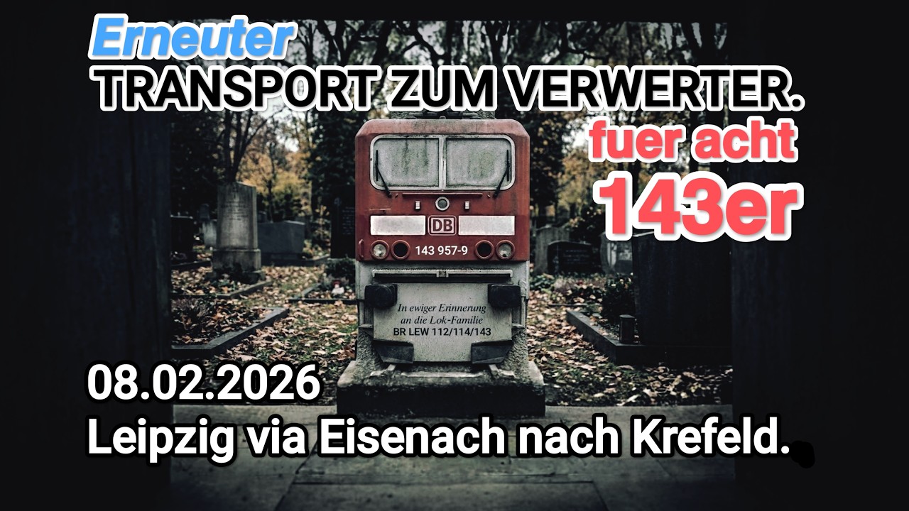 08.02.2026 - wieder Schrottzug mit [159 226-0] - MEG Leipzig - Krefeld. Gesehen in Mechterstedt.