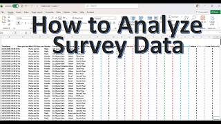Survey Data Analysis Explained | Step-by-Step Excel Guide for Research #survey #analysis #research