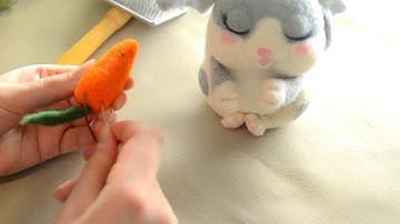 Needle Felting basiks for beginners. Tutorial "Carrot for Easter Rabbit". Part 4.