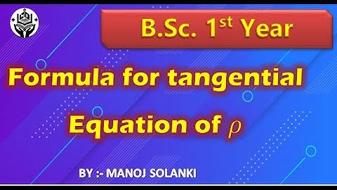 Formula for radius of curvature in for tangential polar equation