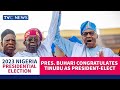 Pres. Buhari Congratulates Tinubu as President-Elect