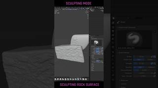 3D Blender basic tutorial  - Rock surface with sculpting brushes finish in one minute #blender3d