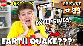 EARTHQUAKE in the LEGO ROOM? REGIONAL LEGO EXCLUSIVES? & MORE! - #AskBrick Episode 83