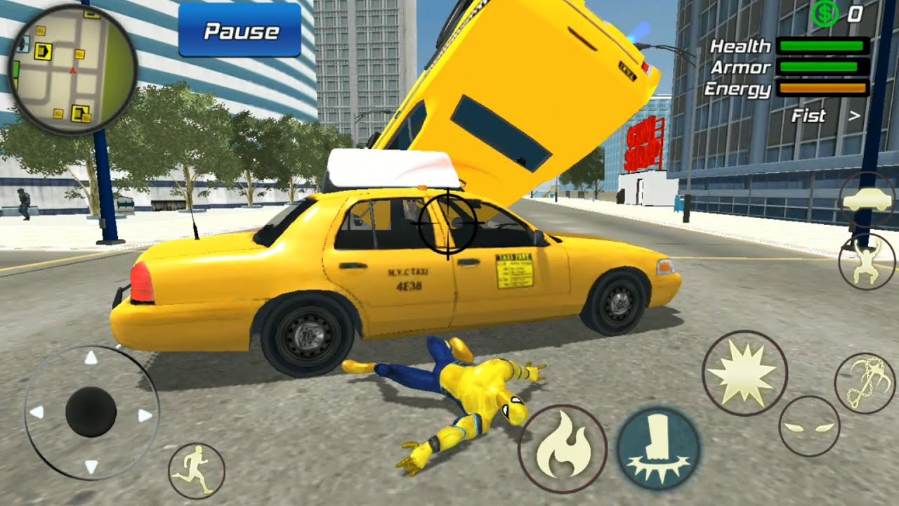 Flying Spider Hero Crime Gangster City Battle | Rope Superhero City - Android GamePlay